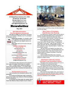 thumbnail of RHI- May 2023 Newsletter